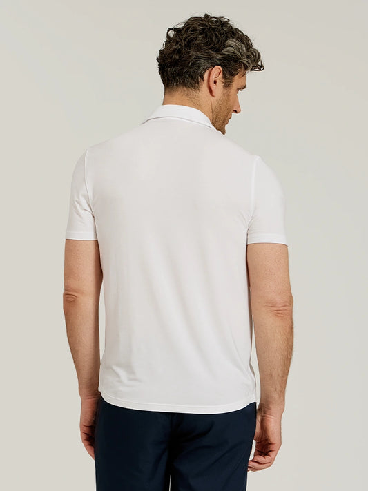 Luxe Performance Polo White luxe-polo tees