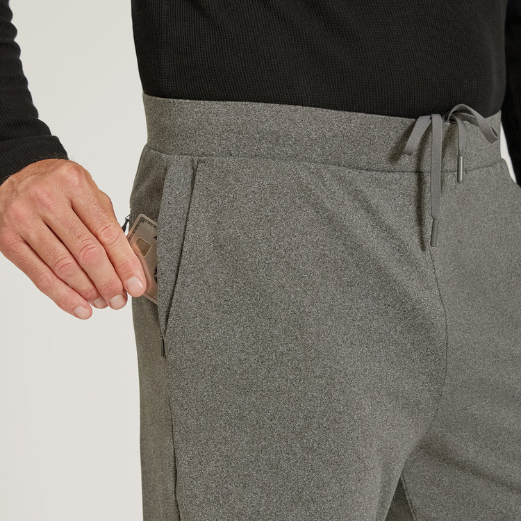 Men wearing Charcoal Heather Performance Stretch Jogger