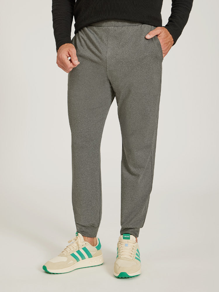 Men wearing Silver Gray Heather The Performance Stretch Jogger