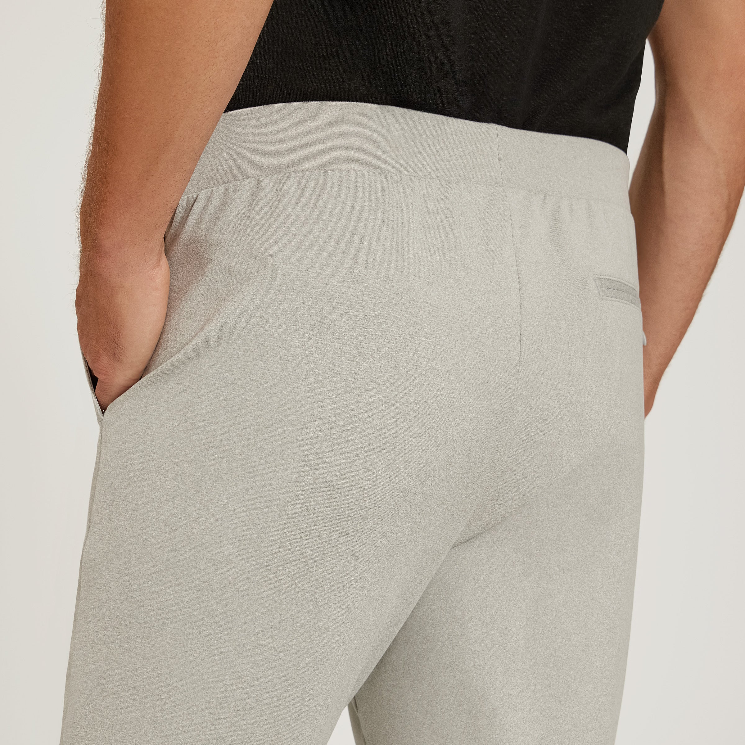 Men wearing Silver Gray Heather Performance Stretch Jogger