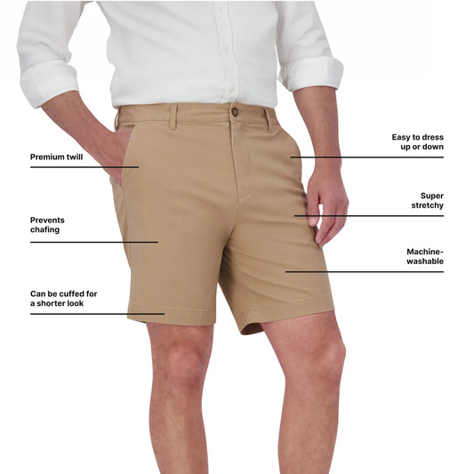 Stretch Chino Short Khaki slim-shorts shorts