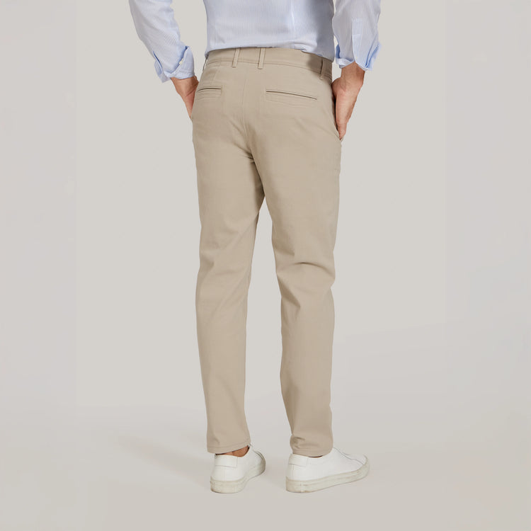 Men wearing Ecru Everyday Comfort Slim Chino Pants