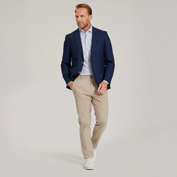 Men wearing Ecru Everyday Comfort Slim Chino Pants