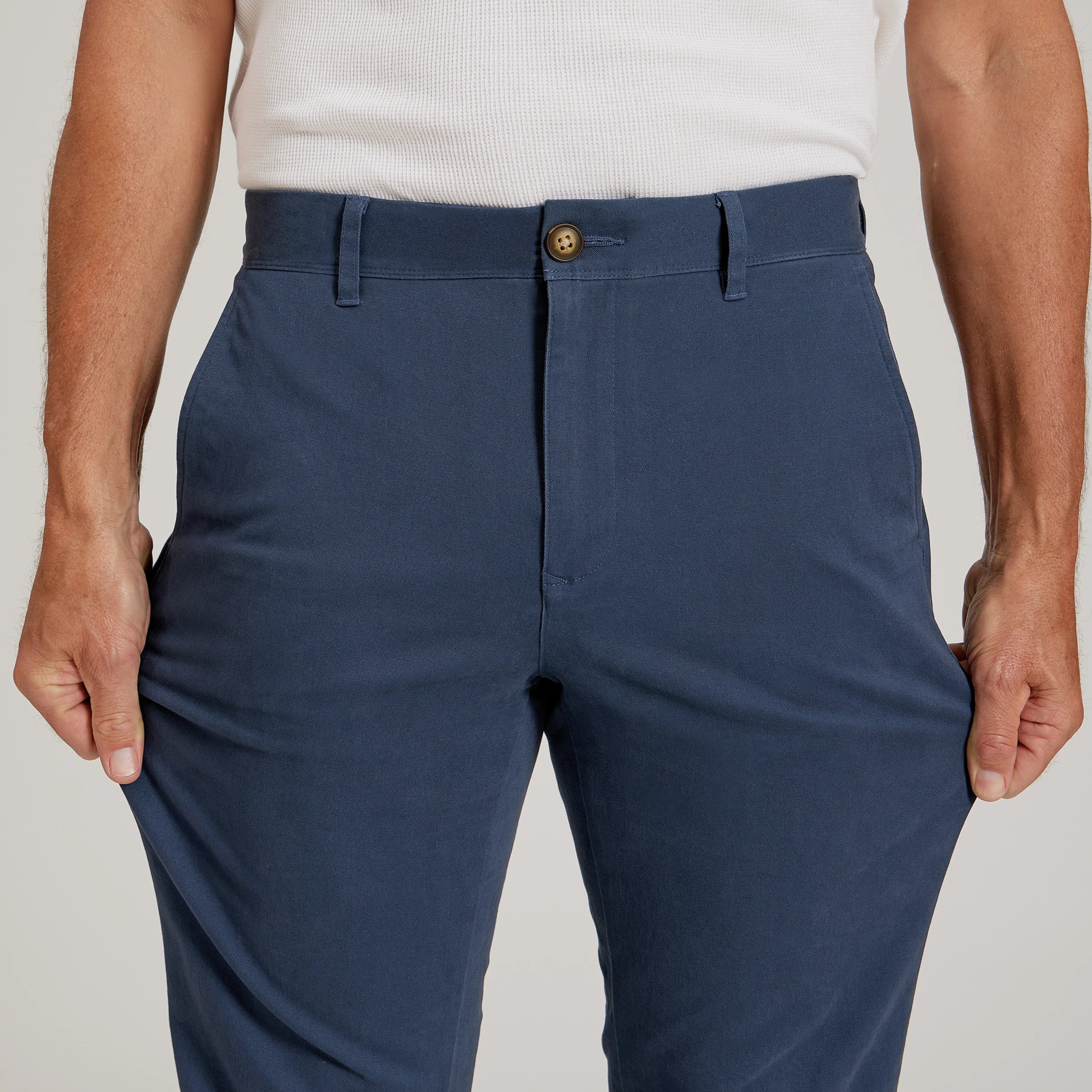 Men wearing Riverside Everyday Comfort Slim Chino Pants