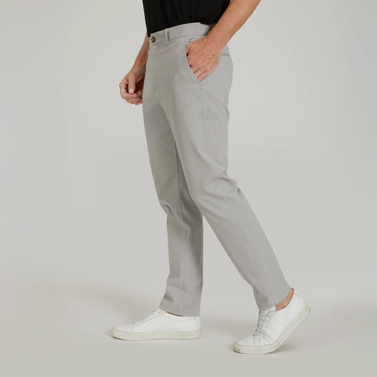 Everyday Comfort Slim Chino Pants Silver Chino pants