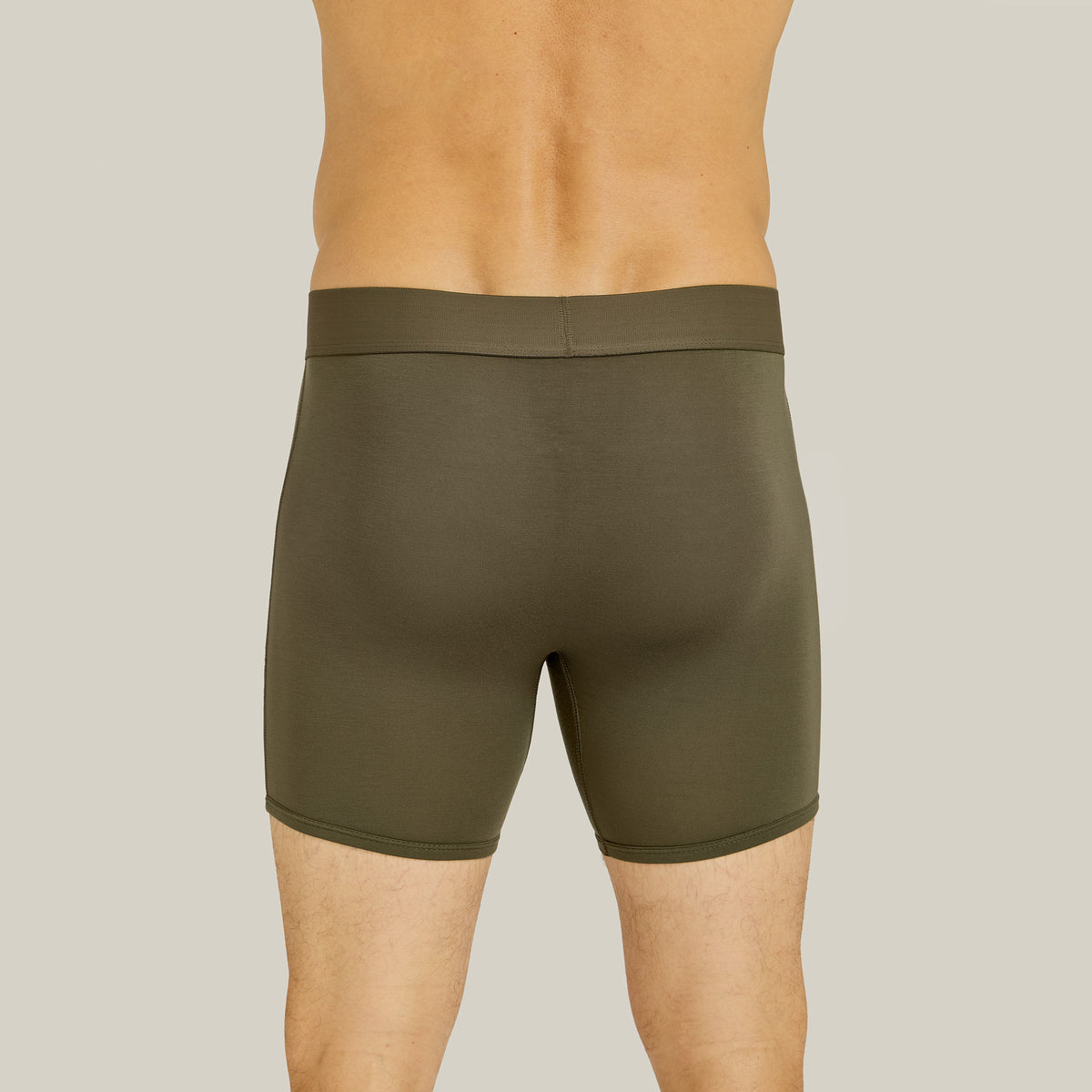 Men wearing Dark Moss Second Skin Boxer Brief
