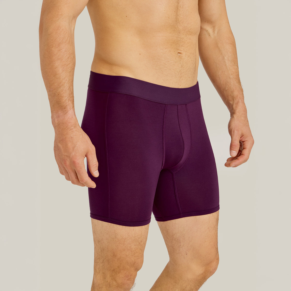 Men wearing Egg Plant Second Skin Boxer Brief