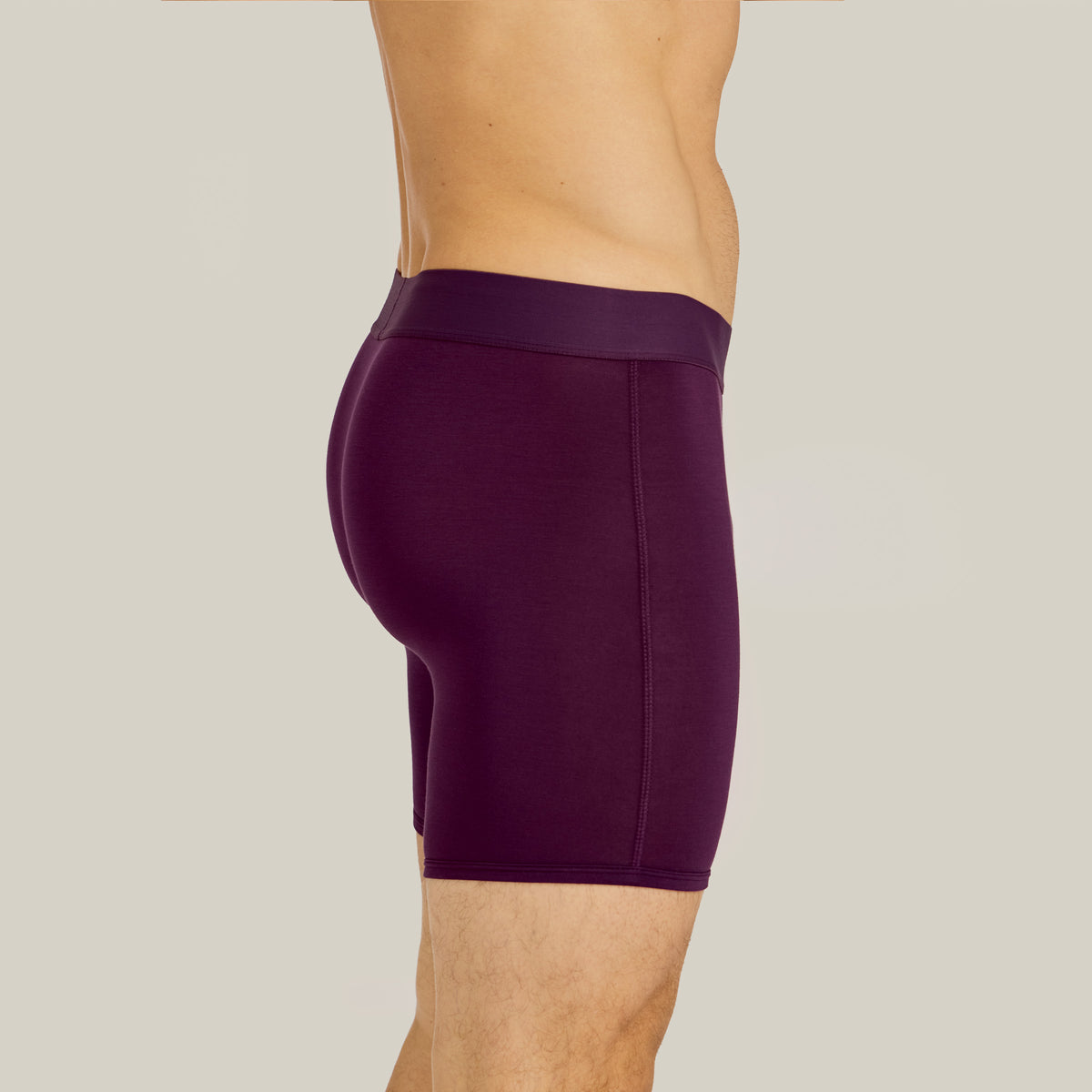 Men wearing Egg Plant Second Skin Boxer Brief