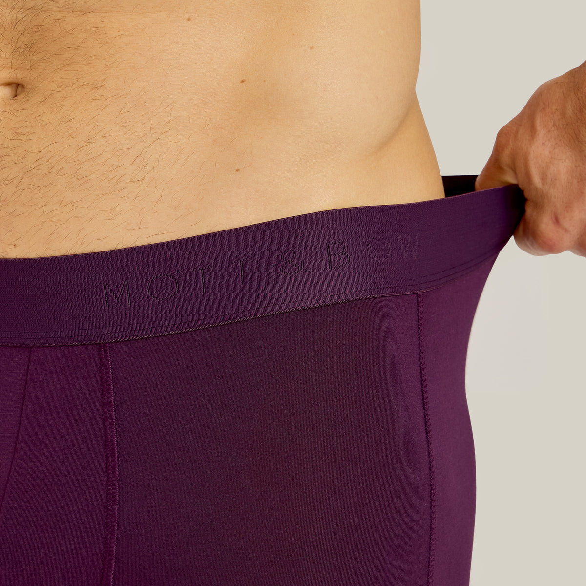 Men wearing Egg Plant Second Skin Boxer Brief