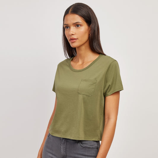 Everyday Cotton One Pocket Crew Tee  pocket tees