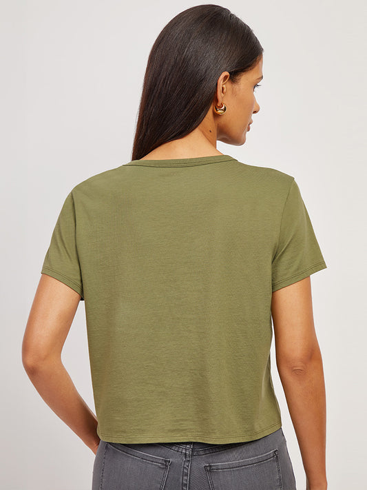 Everyday Cotton One Pocket Crew Tee  pocket tees