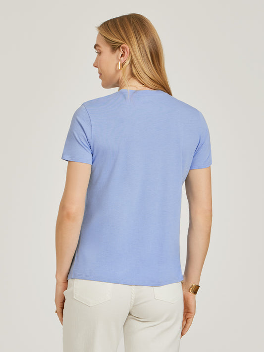 Everyday Luxe Crew Tee Hydrangea Crew tees