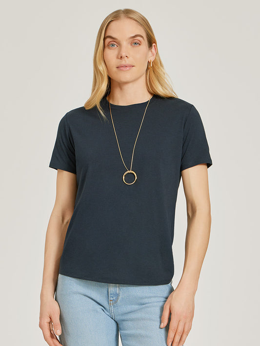 Relaxed Crew Marcy Tee Azul marino Crew tees