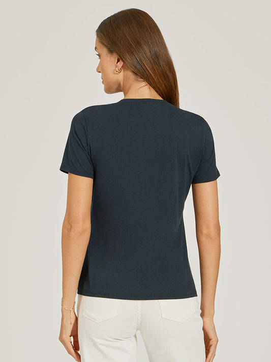 Relaxed V-Neck Marcy Tee Navy V-Neck tees
