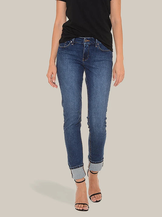 Ridge Mid Rise Slim Straight Jeans Bleu  Médium/Foncé Slim Straight jeans