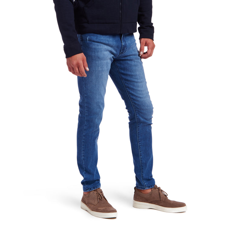 Men wearing Medium Blue Skinny Staple Jeans