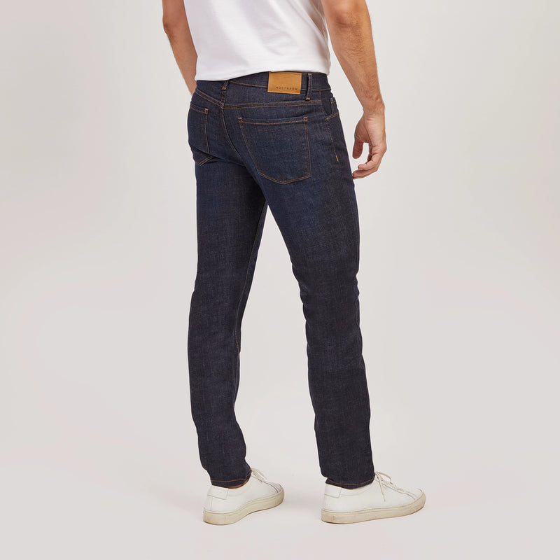 Men wearing Bleu Foncé All Blue Jeans jeans