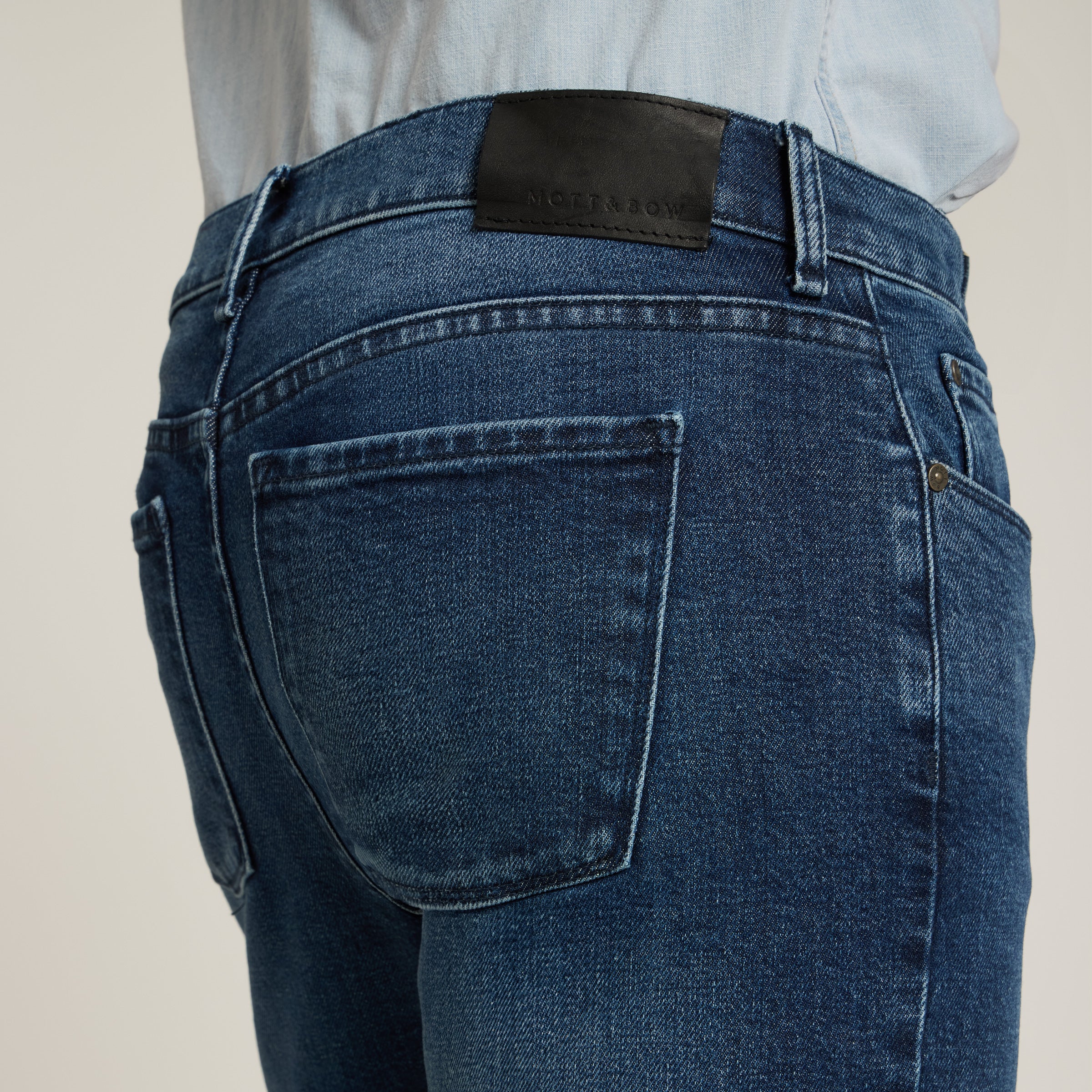 Men wearing Midnight Blue All Blue Jeans jeans