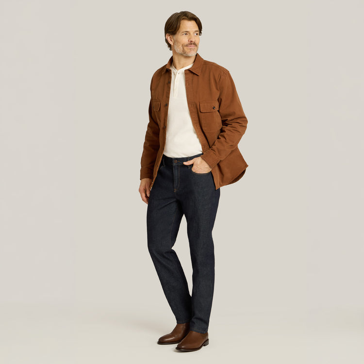 Men wearing Dark Blue Slim Ridge Jeans
