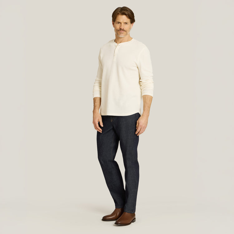 Men wearing Dark Blue Slim Ridge Jeans