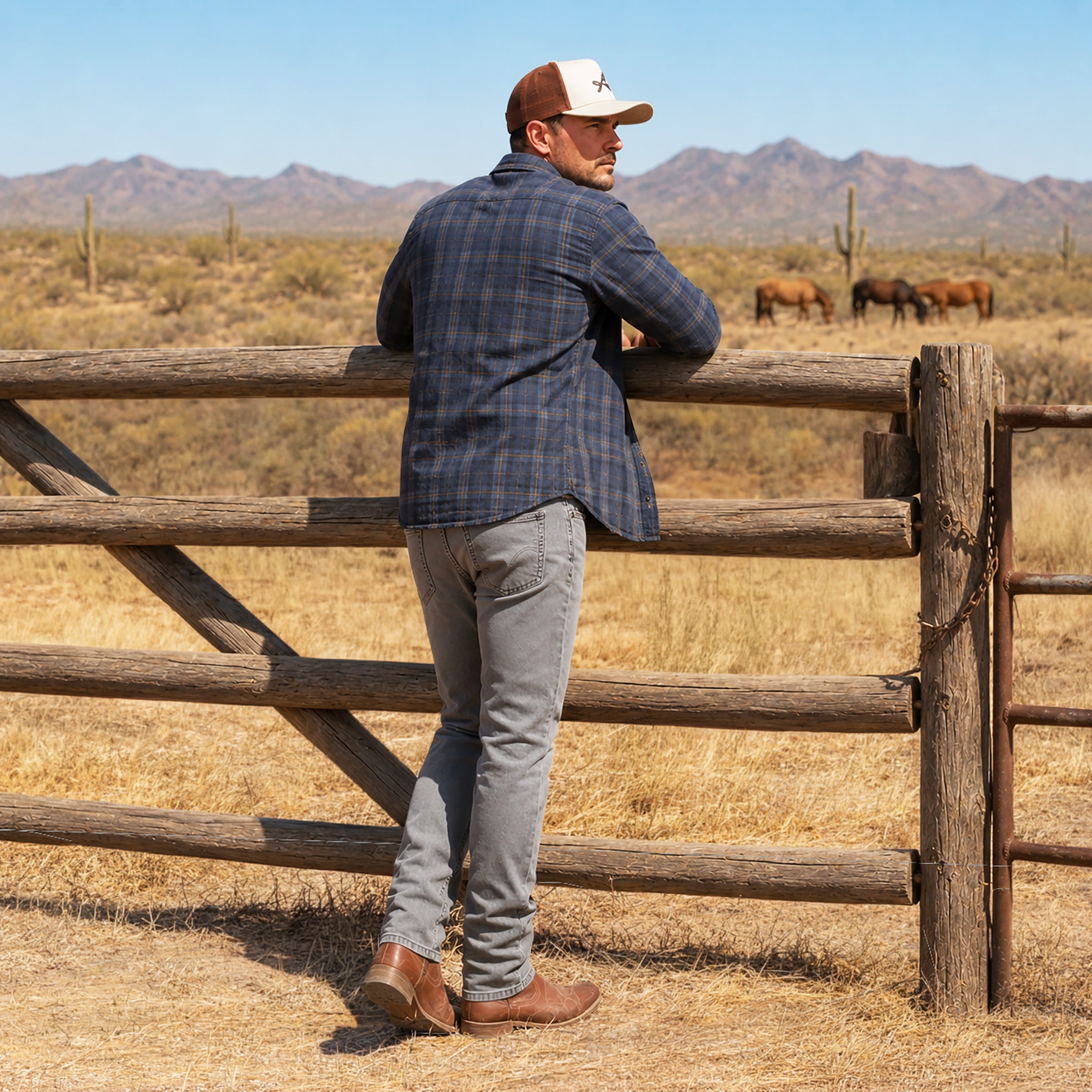 Men wearing Gris Clair Straight Stone Jeans