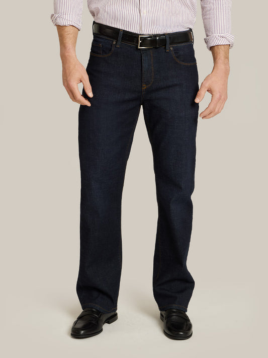 Jean droit Crosby Bleu Foncé Straight hommes