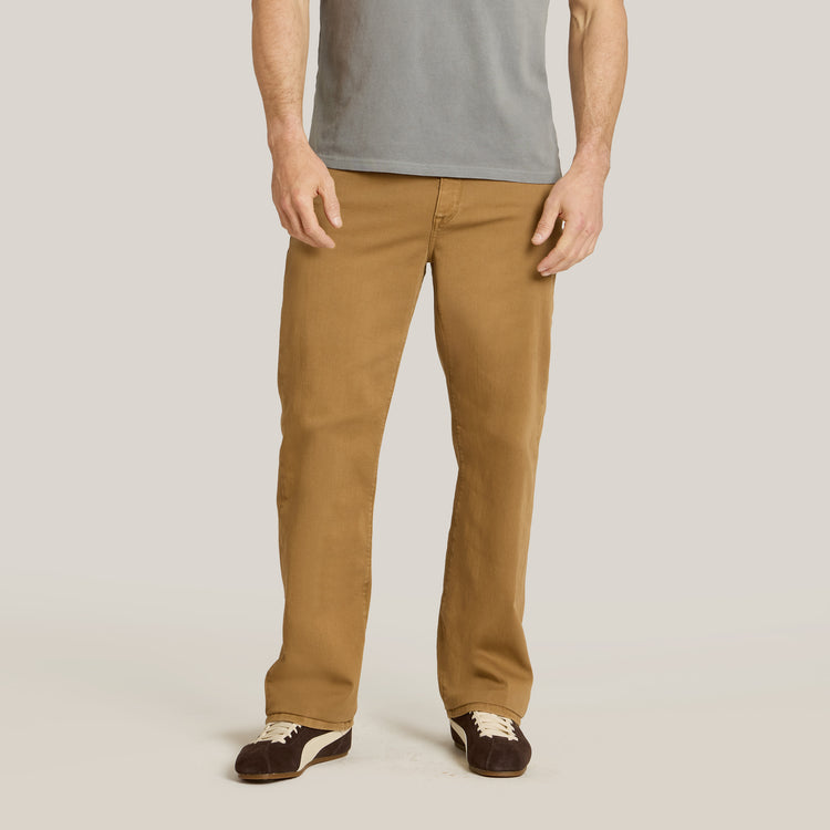 Men wearing Khaki Straight Mercer Jeans