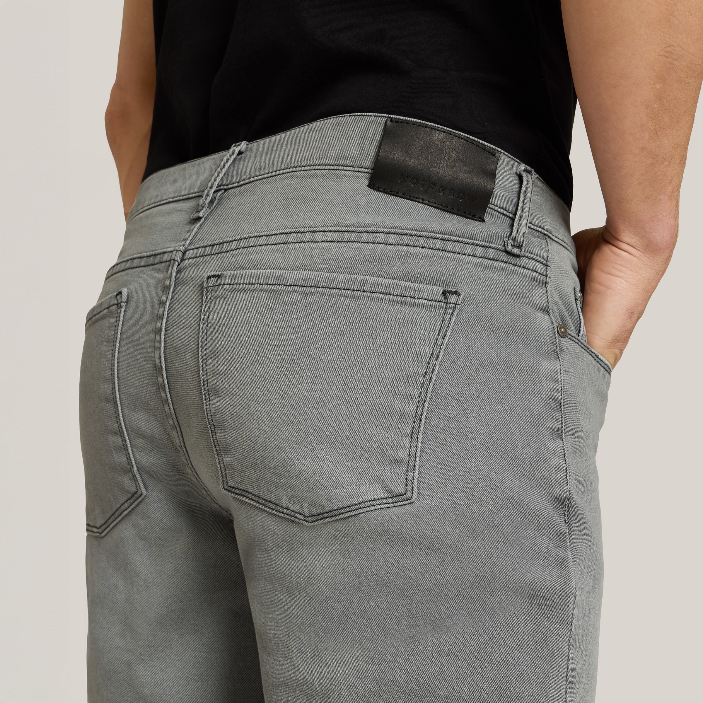 Men wearing Light Gray The Gray Edit Straight jeans