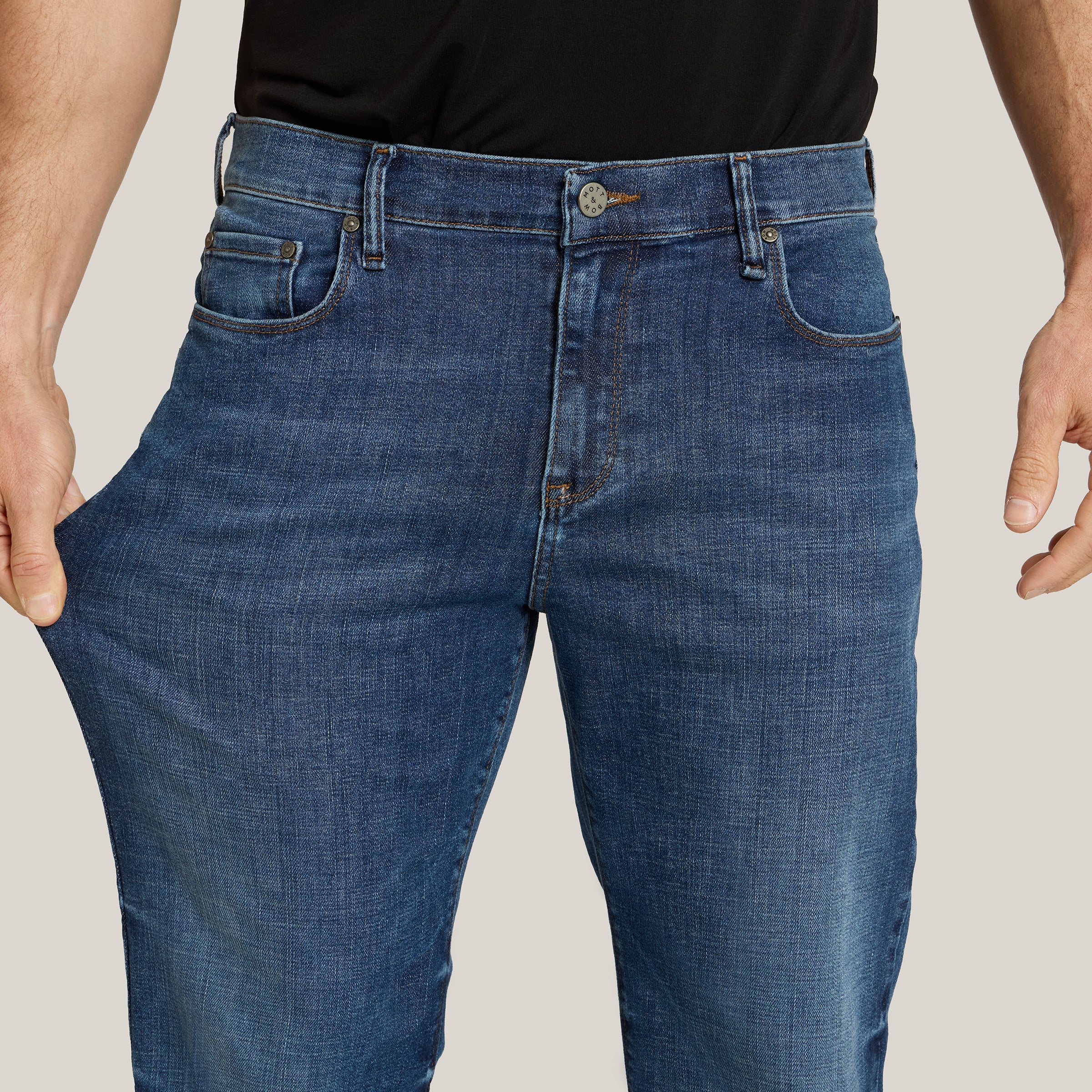 Men wearing Azul medio/claro Straight Wooster Jeans