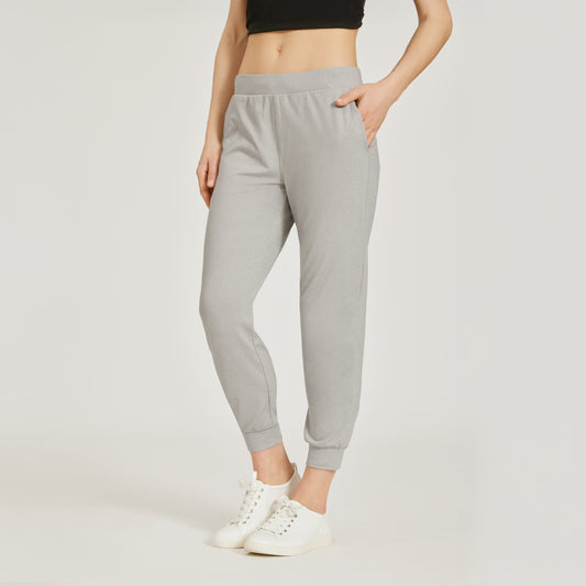 Cropped Performance Jogger Silver Gray Heather Tapered pants