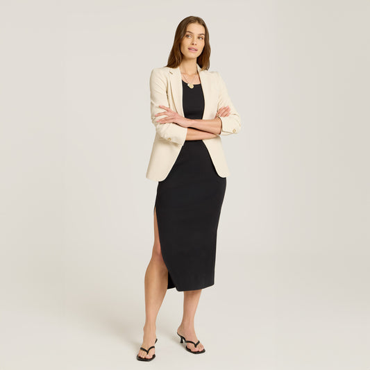 Rib Tank Dress Black Tank dress