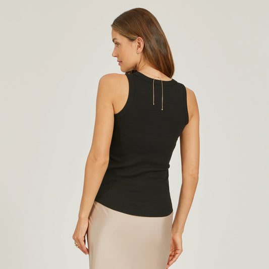 Rib Tank Negro Tank tees