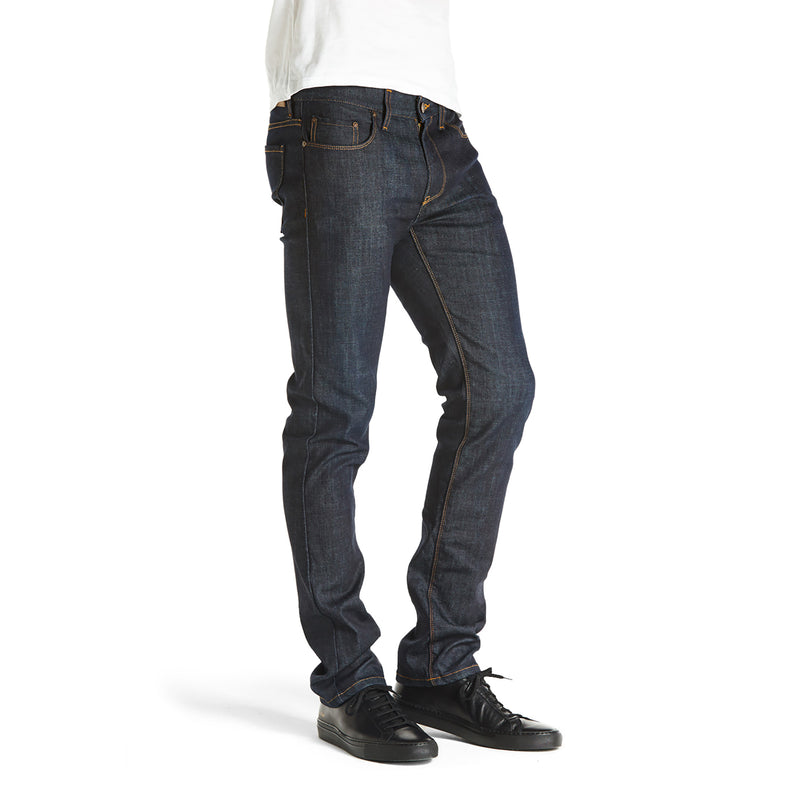 Men wearing Bleu Foncé All Blue Jeans jeans