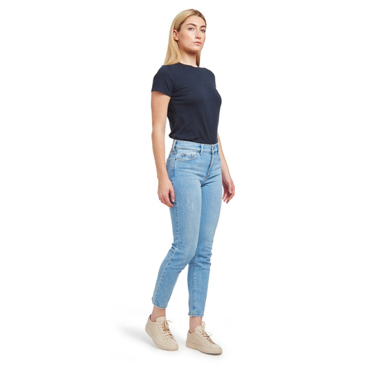 High Rise Mom Hubert Jeans Light Blue The Mom Jean jeans