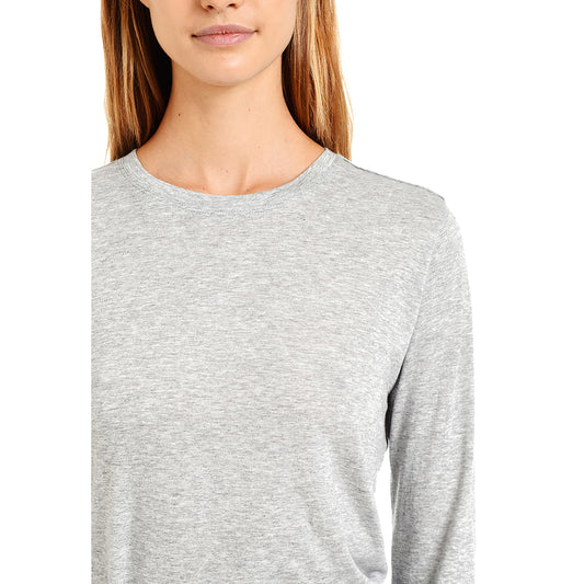 Long Sleeve Crew Tee Marcy Heather Gray Crew tees