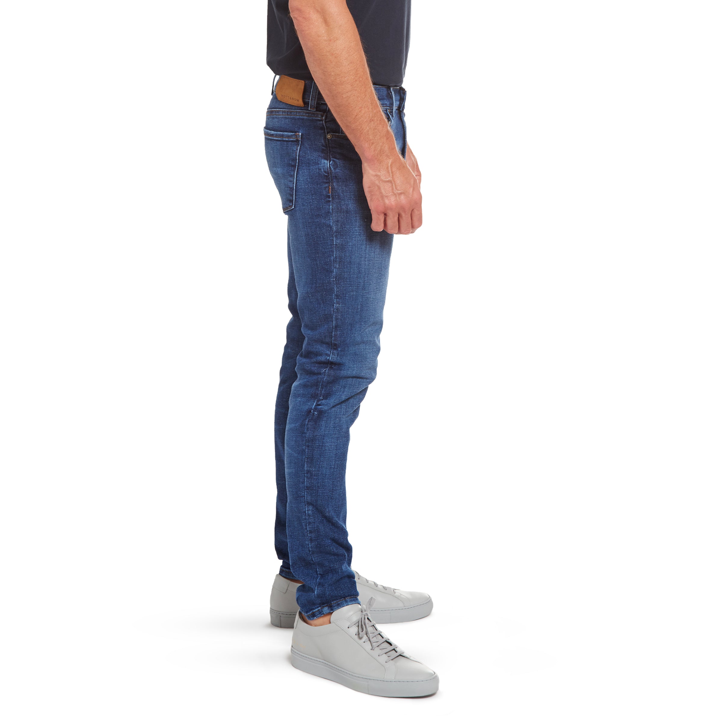 Men wearing Light/Medium Blue The Blue Jeans Edit skinny jeans